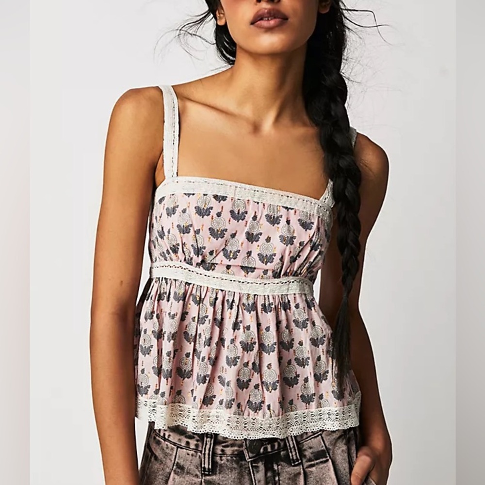 Free People Blossom Babydoll Tank